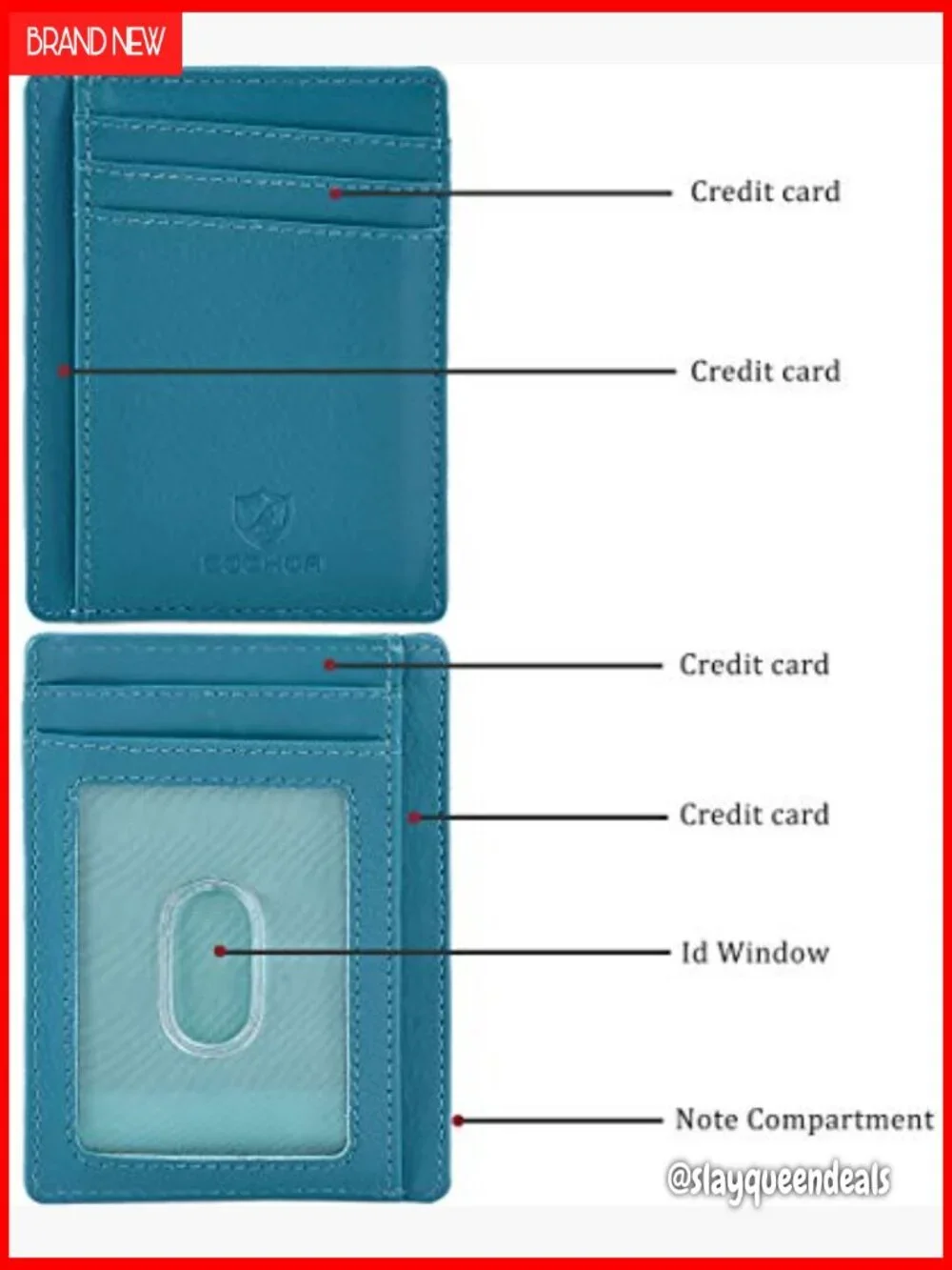 Slim RFID Blocking Leather Wallet Card Holder Front Pocket Unisex